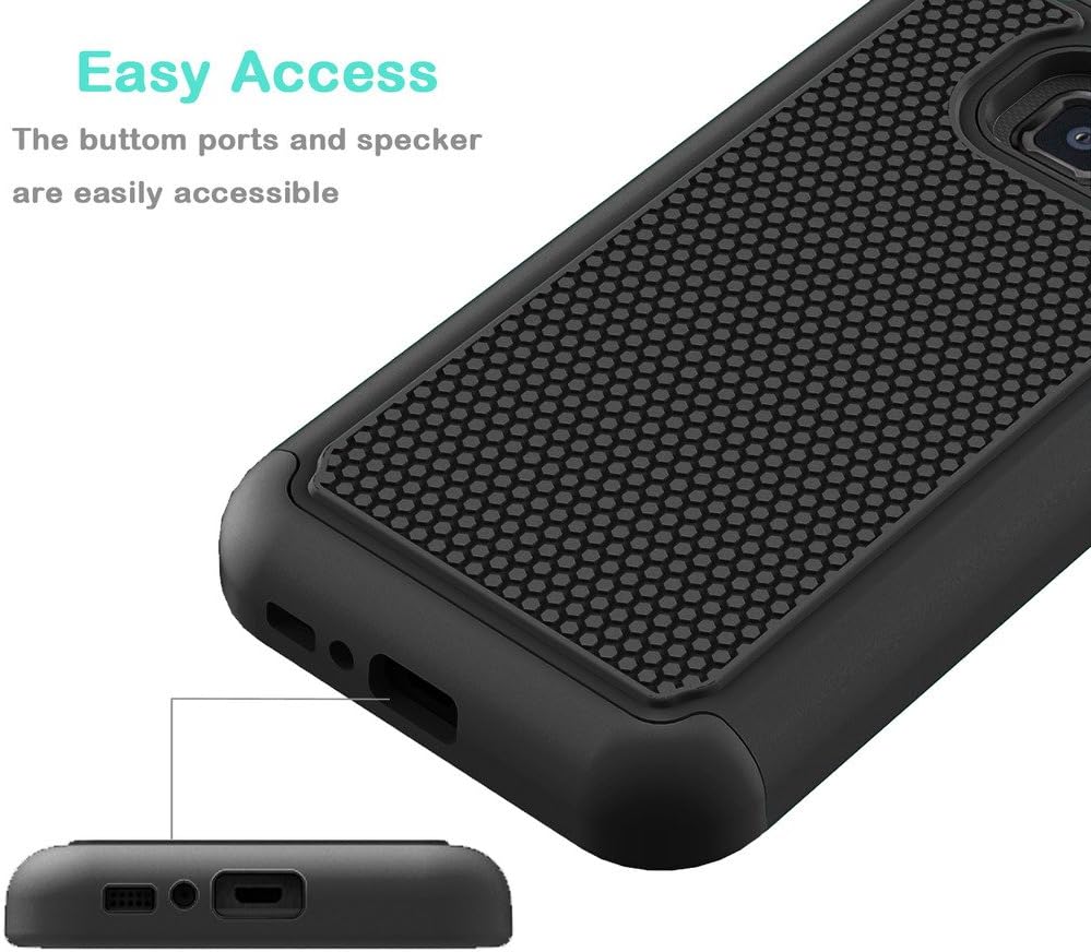 Galaxy S7 Active Case, Jeylly(TM) [Shock Proof] Scratch Absorbing Hybrid Rubber Plastic Impact Defender Rugged Slim Hard Case Cover Shell for Samsung Galaxy S VII Active AT&T SM-G890 G891