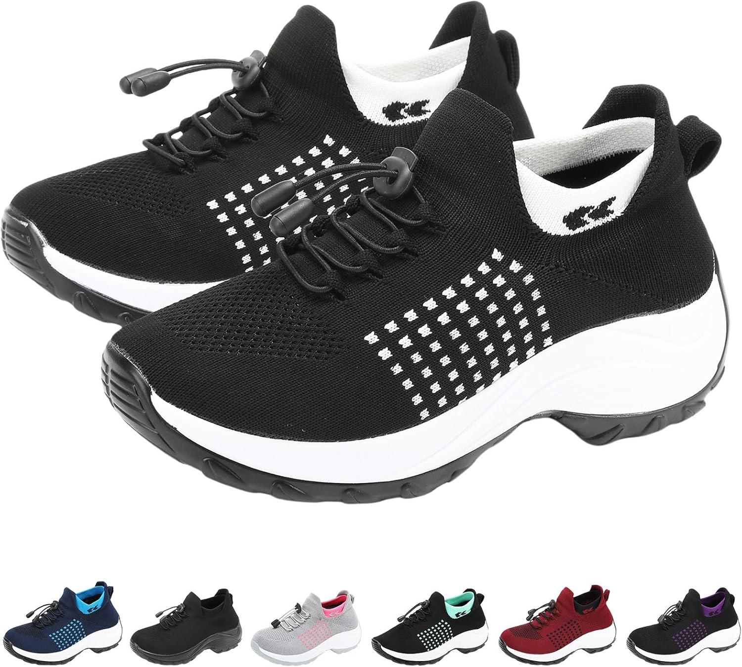 Comfort Wear Orthowear Shoes for Women Mesh Breathable Comfortwear Ortho Shoes, Comfortable Air Cushion Orthopedic Sneakers Thick Bottom Ortho Stretch Cushion Plantar Fasciitis Diabetic Shoe