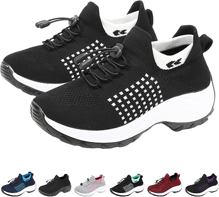 أحذية ZWRXW Comfort Wear Orthowear للنساء والرجال،أحذية رياضية عظمية محبوكة قابلة للتنفس،حذاء رياضي مريح للسيدات،حذاء رياضي سهل الارتداء،أحذية مشي مبطنة قابلة للتمدد،للجنسين