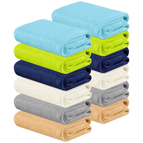 12 mantas suaves y mullidas para bebé, de franela, mullidas, cálidas, ligeras, acogedoras, de vellón, para recién nacidos, niños pequeños,