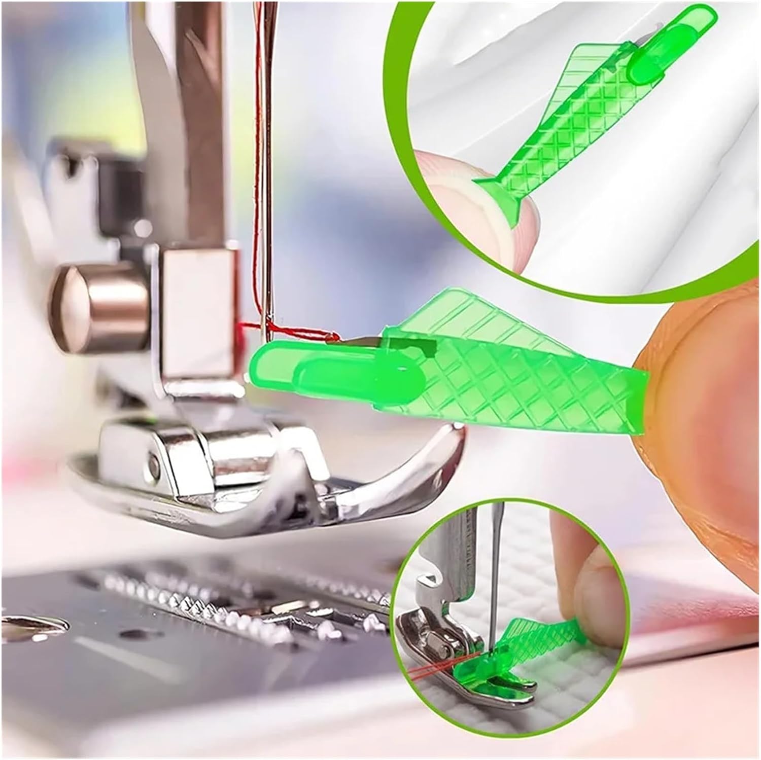 500 Pcs Fish Mouth Sewing Machine Needle Threader Set Easy Selfthread Threaders Tool for DIY