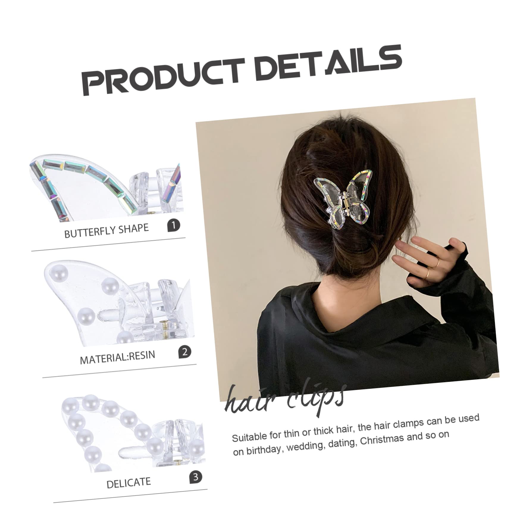 Baluue 15pezzi Fermagli Per Forma Di Farfalla Da Clip Per Piccole e Resistenti Accessorio Pratico Per Donne e Ragazze Per Eventi e Uso Quotidiano
