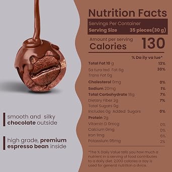Nutic Gourmet Sugar Free Chocolate Covered Espresso Beans - 2LB, Bulk Chocolate Espresso Candy, Chocolate Coffee Beans - Irresistible, Rich & Energizing Treat - (Pack of 1)