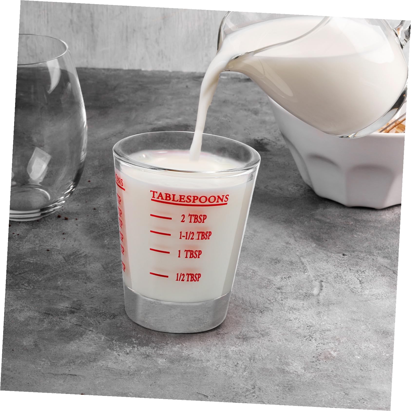 8pcs Verres Doseurs Tasse à Mesurer Ménagère Verre Gradué 30ml Marquages Clairs Cuisine et Pâtisserie