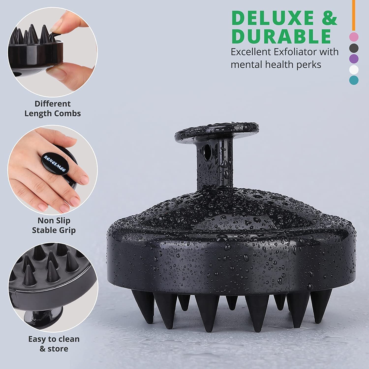 Scalp Massager Hair Growth, Manual Soft Silicone Shampoo Brush, Handheld Scalp Massager, Scalp Scrubbie. Stimulates Hair Growth, Remove Dandruff. Waterproof (BLACK 35) Scalp Massager Hair Growth, Manual Soft Silicone Shampoo Brush, Handheld Scalp Massager, Scalp Scrubbie. Stimulates Hair Growth, Remove Dandruff. Waterproof (BLACK 35)