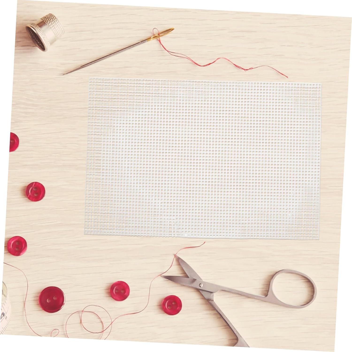 5Pcs Plastic Mesh Canvas Sheets Blank Embroidery Fabric for DIY Crafts Durable and Lightweight Crafting Mesh for Needlework Projects Easy to Carry and Use