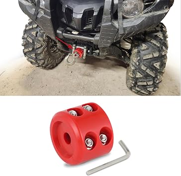 HAOBO Winch Stopper for Cable, Winch Cable Hook Stopper, Rubber Winch Cable Stopper for ATV UTV Truck, Protects Towing Hook, Synthetic Rope, Cable Line from Wear or Damage, Hawse, Bumper