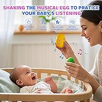 Vista 5 de Paquete de 6 agitadores musicales de percusión de madera, rellenos de calcetín para niños pequeños de 1-3 años, rellenos de calcetín navideños