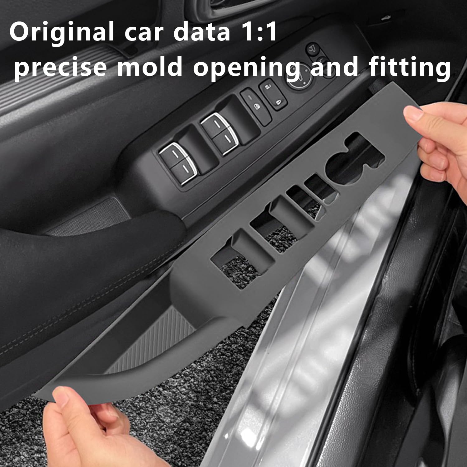 Temmis 4PCS Car Door Window Switch Panel Cover for Honda Civic 2022-2025, Auto Interior Decor Accessories Armrest Trim Silicone Style Kit-Red