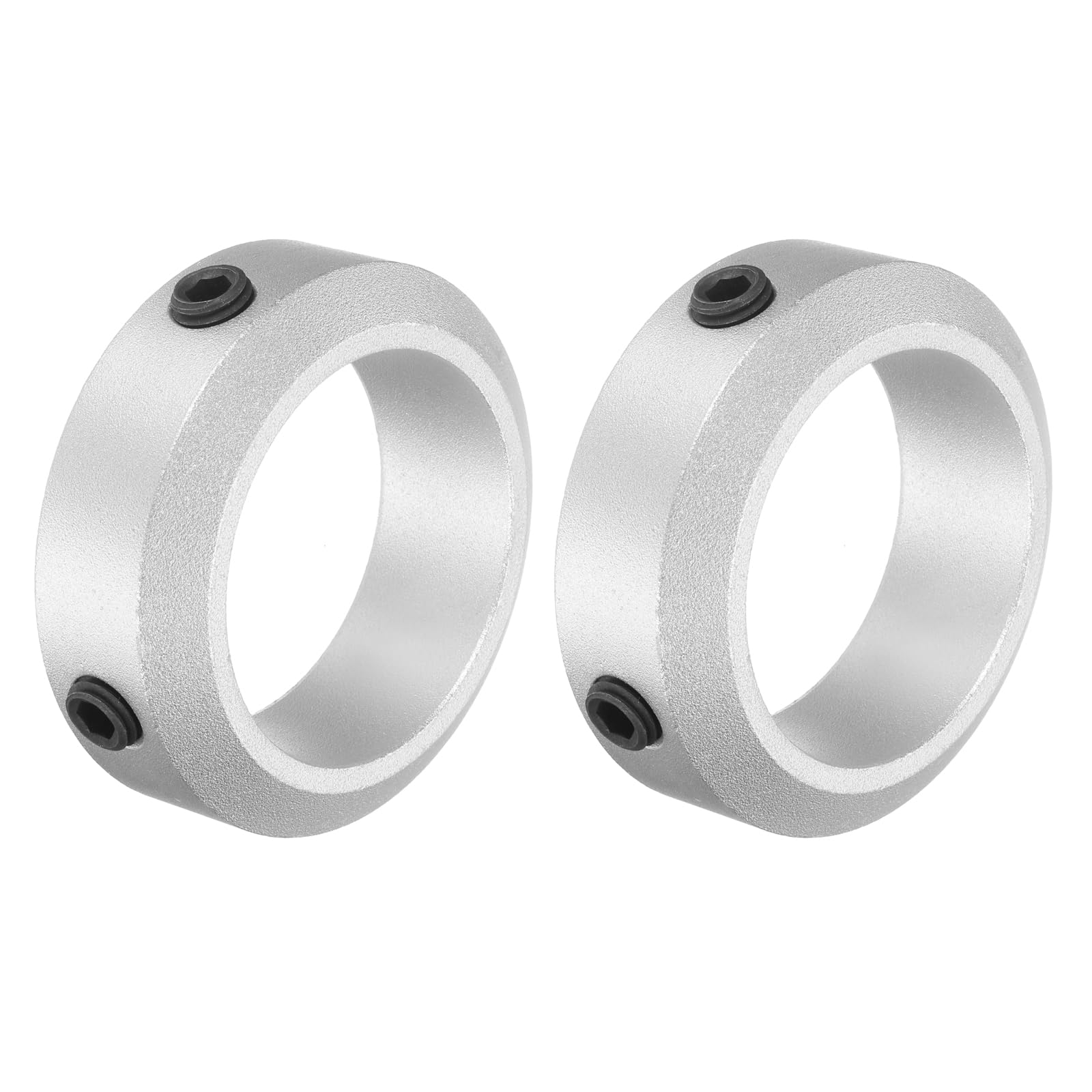 sourcing map 2-teiliges Schraubenbund-Set, 50 mm Bohrung, Schaftmanschetten aus Aluminiumlegierung, 70 mm Außendurchmesser, 22 mm Breite, Achsmanschette für Linearstangenwellenführung