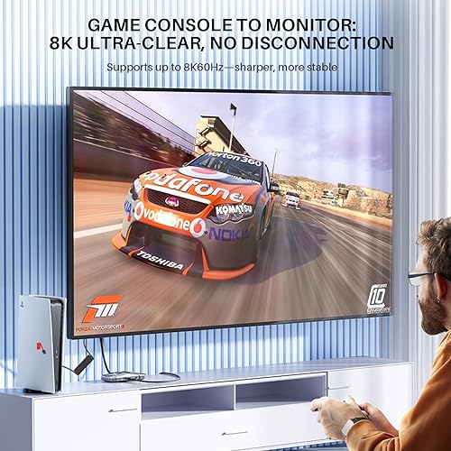 Miniatura 6 de Eonvic 2.1 Cable HDMI a HDMI de 8 K de alta velocidad delgado HDMI macho a macho, cable en espiral morado para Atomos Ninja V, Sony a7siii, monitor