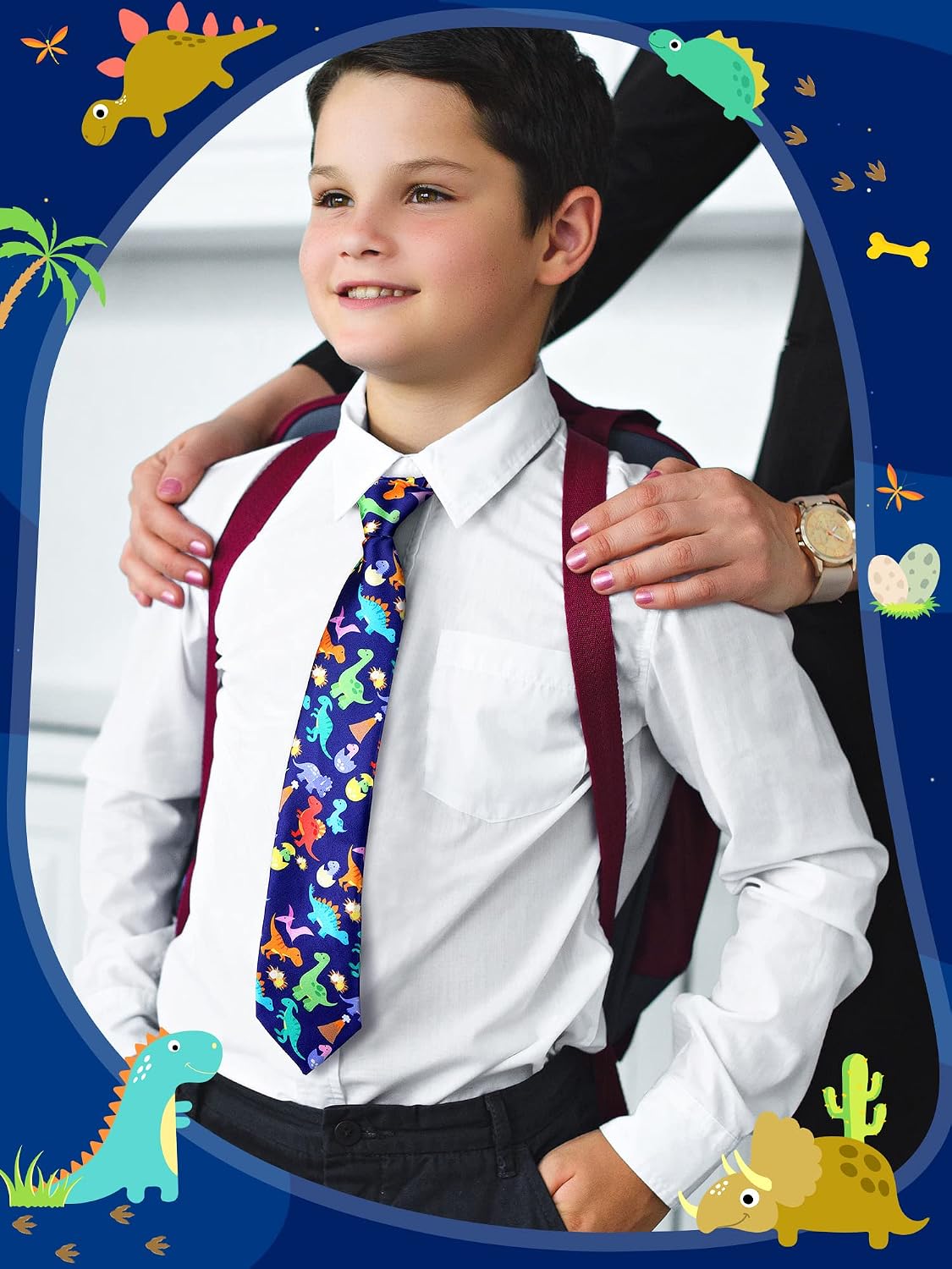Newcotte Neck Tie 3 Pcs Pre Tied Adjustable Neckties for Formal Wedding Uniforms(Cute Style)