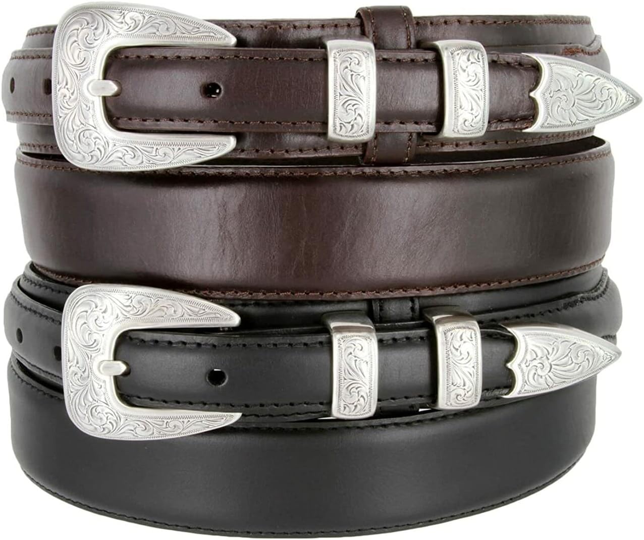 Belts.com Western Buckle Belt Oil Tanned Genuine Leather Ranger Belt 1-3/8"(35mm) Taper to 3/4"(19mm) Wide-Multiple choices - Image 6