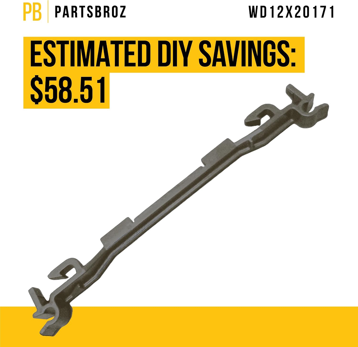PartsBroz WD12X20171 Clip Lower Rack - Compatible With General Electric Dishwasher - Replaces AP5792890 3028530 PS8756263 Ultra Durable Replacement Repair Parts