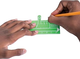 Fun and Function Starting Blocks Plus Plastic One Finger Spacer for Handwriting Tool Learning to Write Aid for Kids with Visual or Fine Motor Challenges, See-Through Green, 20 Per Pack