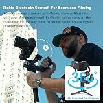 FeiyuTech SCORP Mini 3 Pro Caméra Gimbal Stabilizer avec AI Suivi, 2KG Charge utile, poignée distante amovible, 3-Axis Gimbal tout en un pour Sony/Canon/Nikon/Panasonic/Gopro/Smartphone