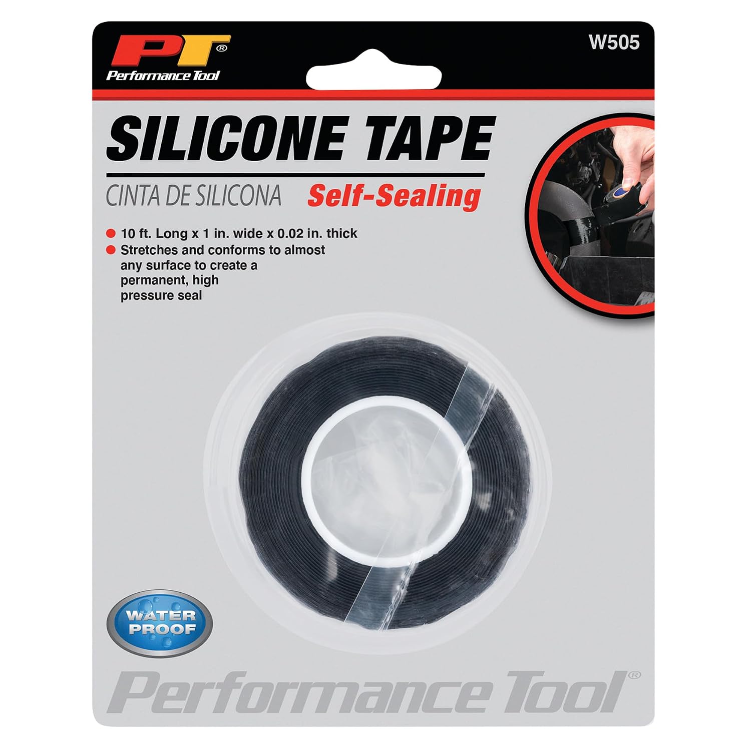 Performance Tool W505 Self-Fusing Silicone Tape, 10 ft. x 1 in.