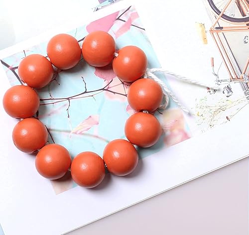 Miniatura 135 de Cuentas de madera redondas blancas de 0.394 in, 300 cuentas sueltas pintadas con espaciadores suaves para manualidades, collares y pulseras