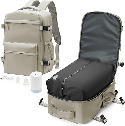 Vista 43 de VECAVE Mochila de viaje para laptop, mochila aprobada para vuelos,Mochila deportiva para universidad casual, E-peacockblue, Mochila para laptop