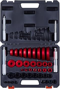 VEVOR Bearing Press Kit, 43 Pcs, Bearing Race and Seal Driver Set with 39 Bushings & Handle Shafts, Bushing Driver Tool Set, Heavy Duty Aluminum Alloy Removal Installation Tool Kit with Storage Case