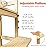 WOOD CITY Kitchen Stool Helper for Kids with Non-Slip Mat, Toddler Standing Tower for Learning, Wooden Toddler Stepping Stool for Counter & Bathroom Sink (Burlywood-Adjustable)