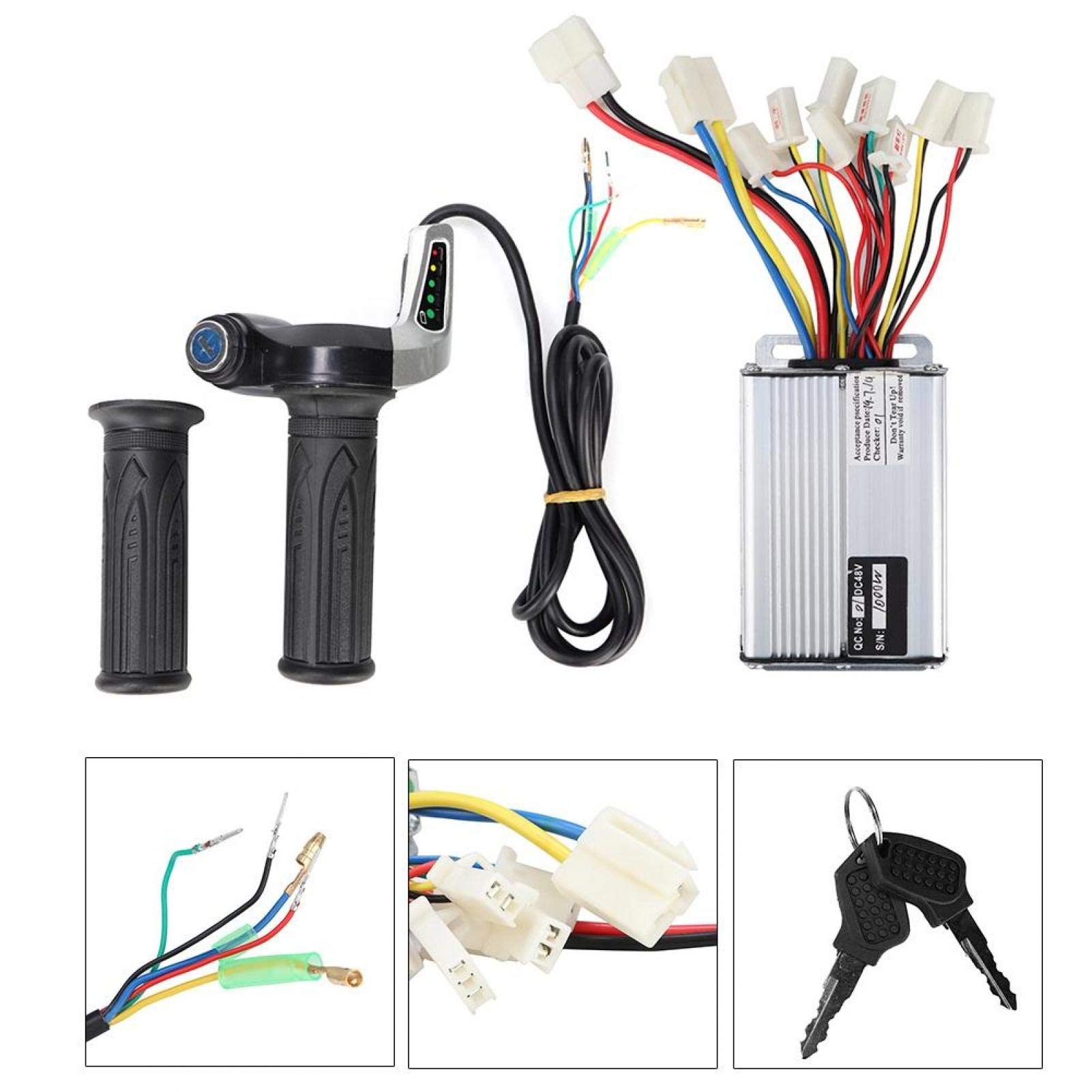 Poignée de Vitesse électrique Aramox, Kit de Poignées de Vélo électrique 48V 1000W