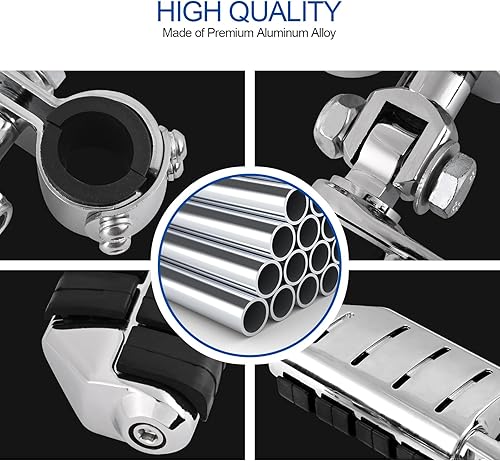 Miniatura 9 de Estriberas para motocicleta, barra de choque, reposapiés para Harley Touring Electra Street Glide Road King Sportster Kawasaki 1 14 pulgadas (1.260