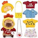 WESOPAN Capybara Plush Toy, Cute Stuffed Animals Kawaii Capibara Plush Pillow Christmas Birthday Easter Valentine's Day Gift for Kids Boys Girls (8 PCS Yellow)