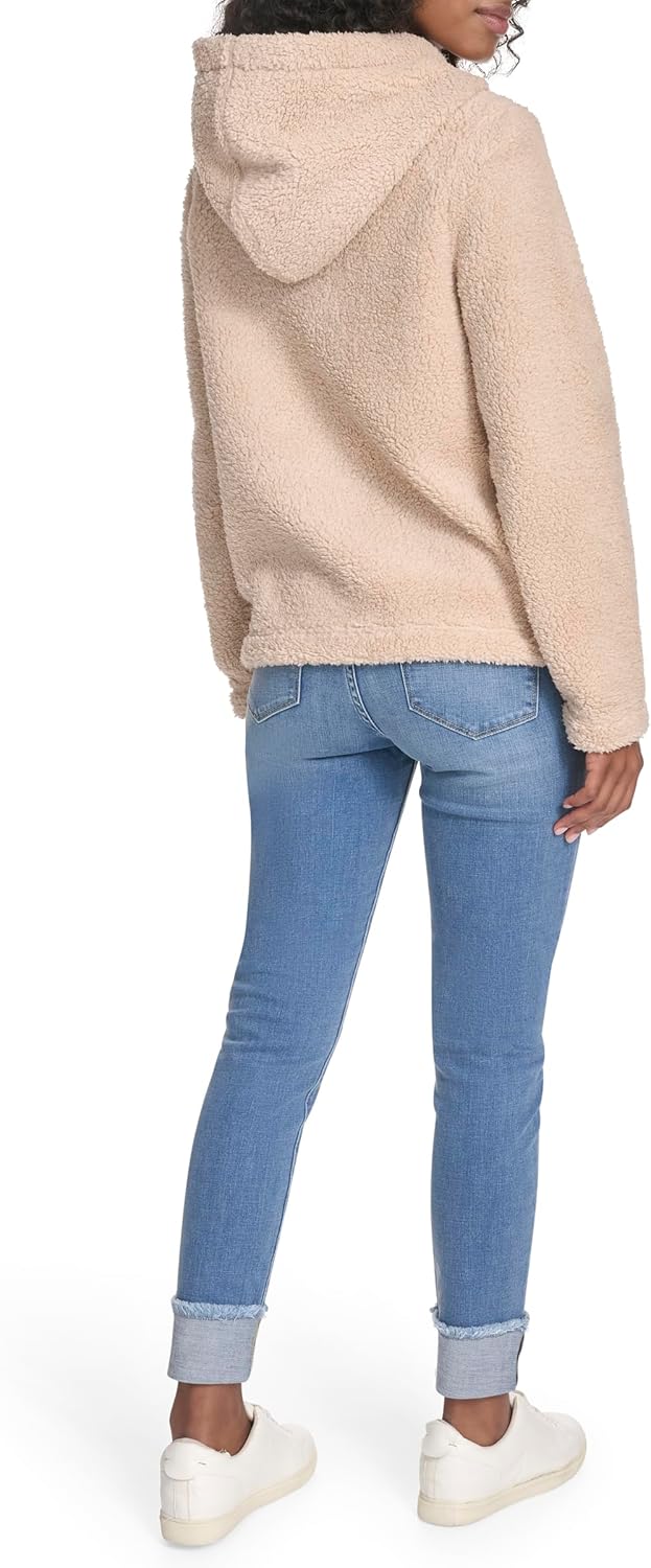Tommy Hilfiger womens Zipper Hoodie Sherpa Fuzzy Jacket - Image 4