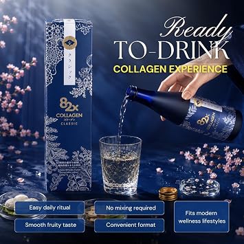82X Classic Collagen - Marine Fish Tuna Collagen Peptides Liquid Drink for Skin Hair Nails from Japan