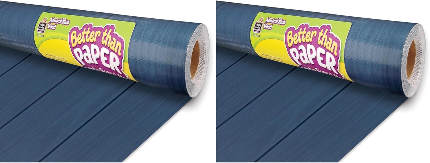Teacher Created Resources Admiral Blue Wood Better Than Paper® Bulletin Board Roll (TCR77489)