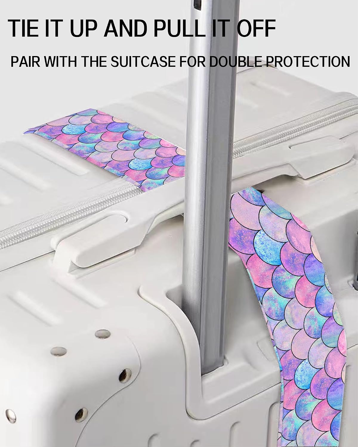 Luggage Straps for Suitcases, Adjustable Travel Belt, Durable Wide Luggage Strap, Cute Suitcase Strap Identifiers with Buckle, Bag Straps for Luggage, Cute Colorful Shell