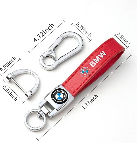 Miniatura 2 de NUDAM Llavero de cuero genuino para automóvil compatible con BMW X1 X3 X5 X6 Z4 X6 X7 M Series 1 3 5 6 Series Llavero para hombres y mujeres,