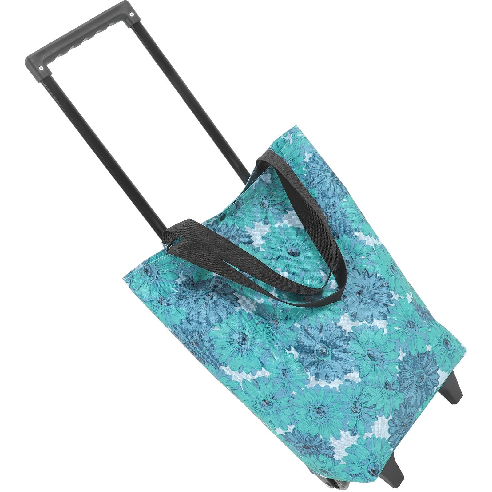 Tofficu Borsa Spesa con Ruote e Manico, Capacità 21kg, Design Spazioso in Tessuto e Abs, Pieghevole e Facile da Usare la Spesa e Viaggi