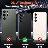 Vista 2 de SPIDERCASE Funda diseñada para Samsung Galaxy S23, [protección contra caídas de grado militar de 10 pies], paquete de 2