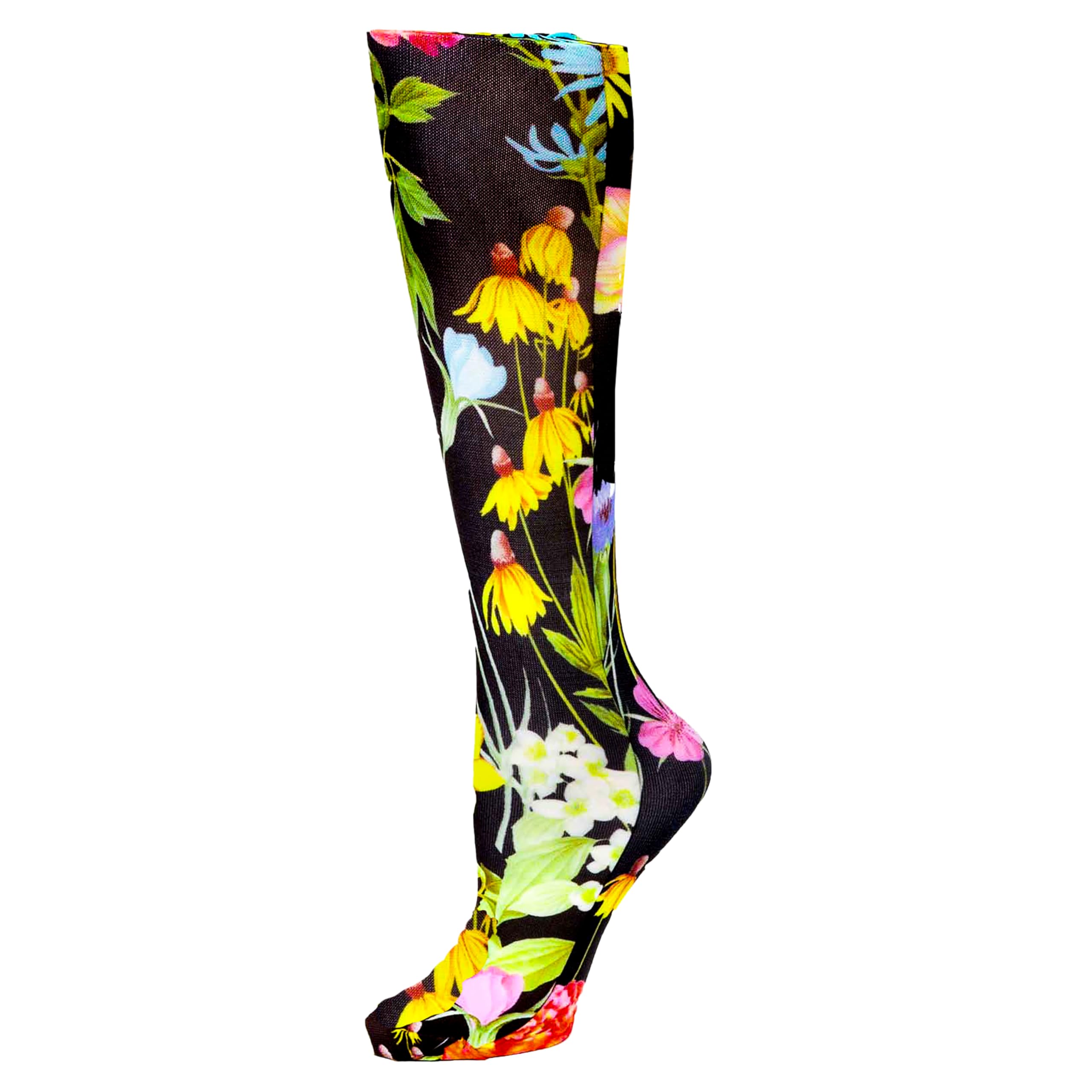 Celeste Stein Therapeutic Compression Socks, 15-0 mmHg, Moderate 1 Pair, Black Bellagio, 1 Pair