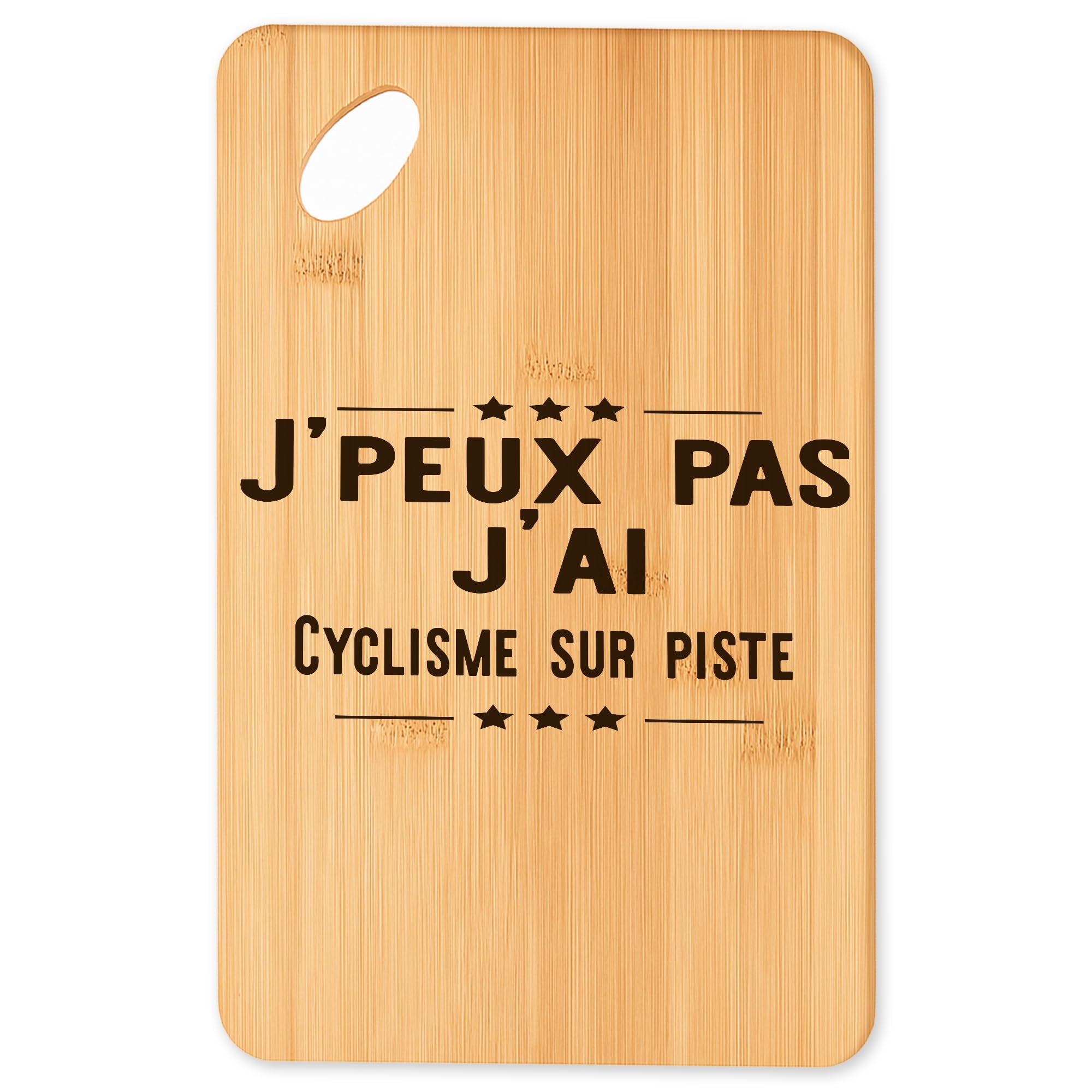 Planche à découper cyclisme sur piste, idée cadeau cuisine