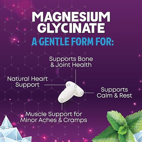 Vista 5 de Glicinato de magnesio 250 mg – 100% magnesio quelado para una máxima absorción – Apoyo para el sueño, músculos, nervios, hueso y corazón apoyo
