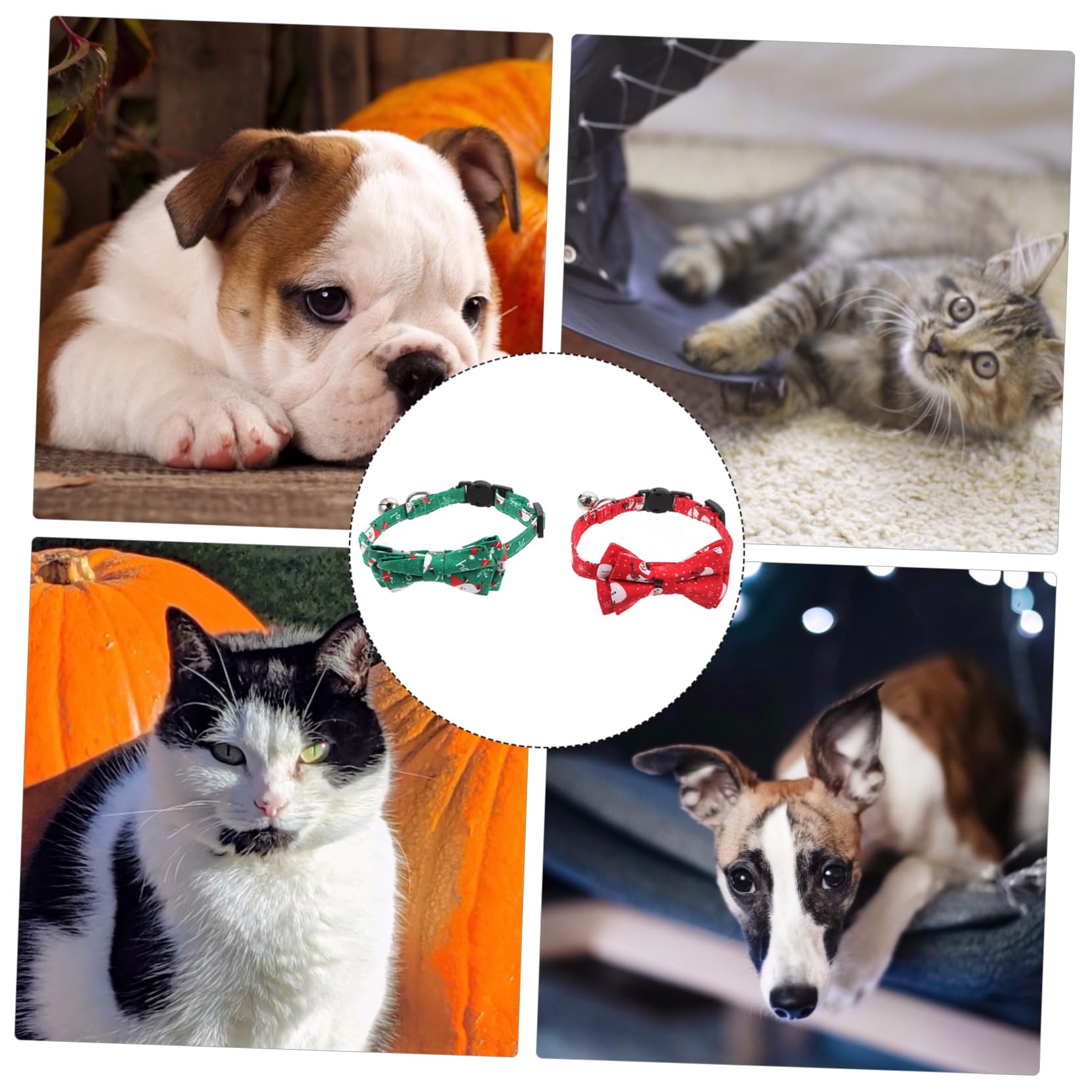 Happyyami 6stücke Verstellbare Weihnachtskatzenhalsbänder Mit Schleife Und Glöckchen Niedliches Katzengeschirr Für Festliche Anlässe Für Kätzchen Und Kleine Katzen