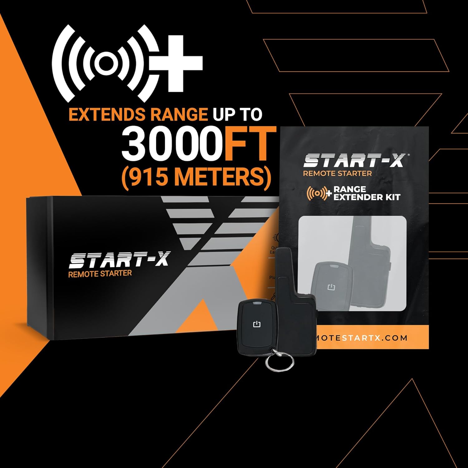 Start-X Remote Start Kit: Extends Range Up To 3000FT (915 Meters) with optional range extender kit.