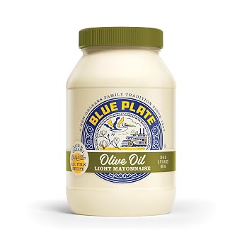 Blue Plate Light Mayonnaise with Olive Oil 30 Fl Oz Jar Pack of 1