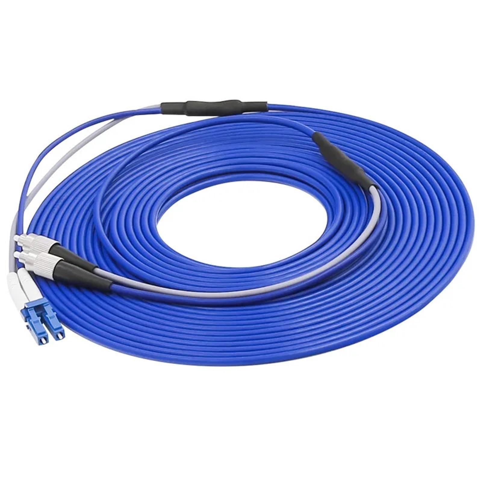 Câble de raccordement blindé en fibre optique étanche, mode unique 2 cœurs, 150 m/200 m, cordon de raccordement 3 mm (FC-FC 150 mètres)