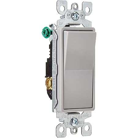 Leviton 5603-2W 15 Amp, 120/277 Volt, Decora Rocker 3-Way AC Quiet ...