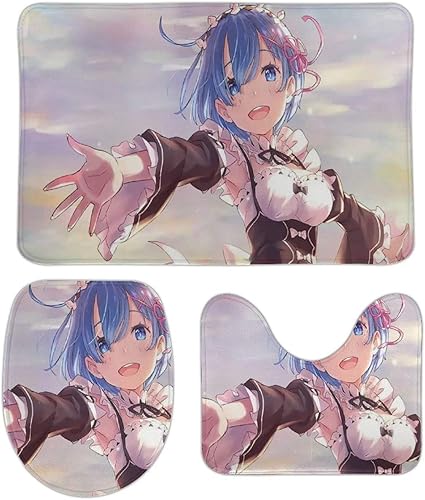 Amazon リゼロレム3ピース便座クッションu字型o字型便座は柔らかく 暖かく 柔らかく 耐寒性 吸水性 速乾性 滑り止めです Jpbhzj ラグ カーペット