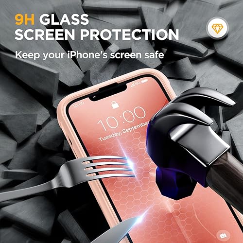 Miniatura 445 de Miracase Glass Series - Funda para iPhone 11 de 6.1 pulgadas, funda resistente de cuerpo completo mejorado con protector de pantalla de vidrio Negro