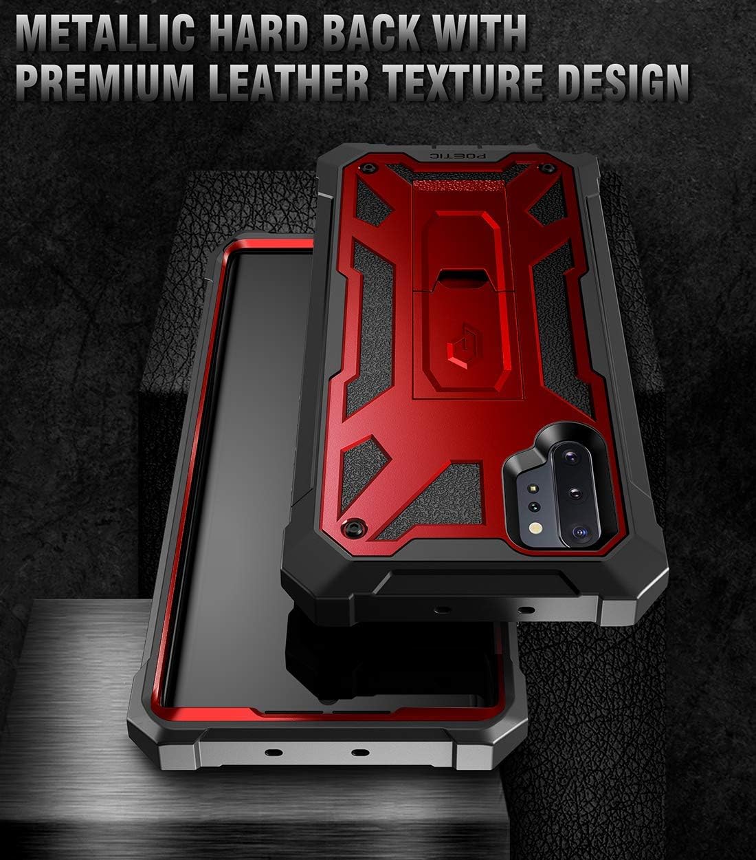 Bеѕt Sеllеr Poetic Spartan Series Designed for Galaxy Note 10+ Plus 5G, Full-Body Rugged Dual-Layer Metallic Color Accent with Premium Leather Texture Shockproof Protective Cover with Kickstand, Metallic Red Nеw Arrіvаlѕ Poetic Spartan Series Designed for Galaxy Note 10+ Plus 5G, Full-Body Rugged Dual-Layer Metallic Color Accent with Premium Leather Texture Shockproof Protective Cover with Kickstand, Metallic Red