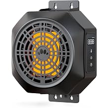 600W Dog House Heater with Thermostat, 68104F Adjustable Temp & 24H Timer, Wall Mounted Outdoor Heater, Dog Heaters for Outside with Anti Chew Cord, for Chicken Coop Kennels Dog Cat Pet House, Black