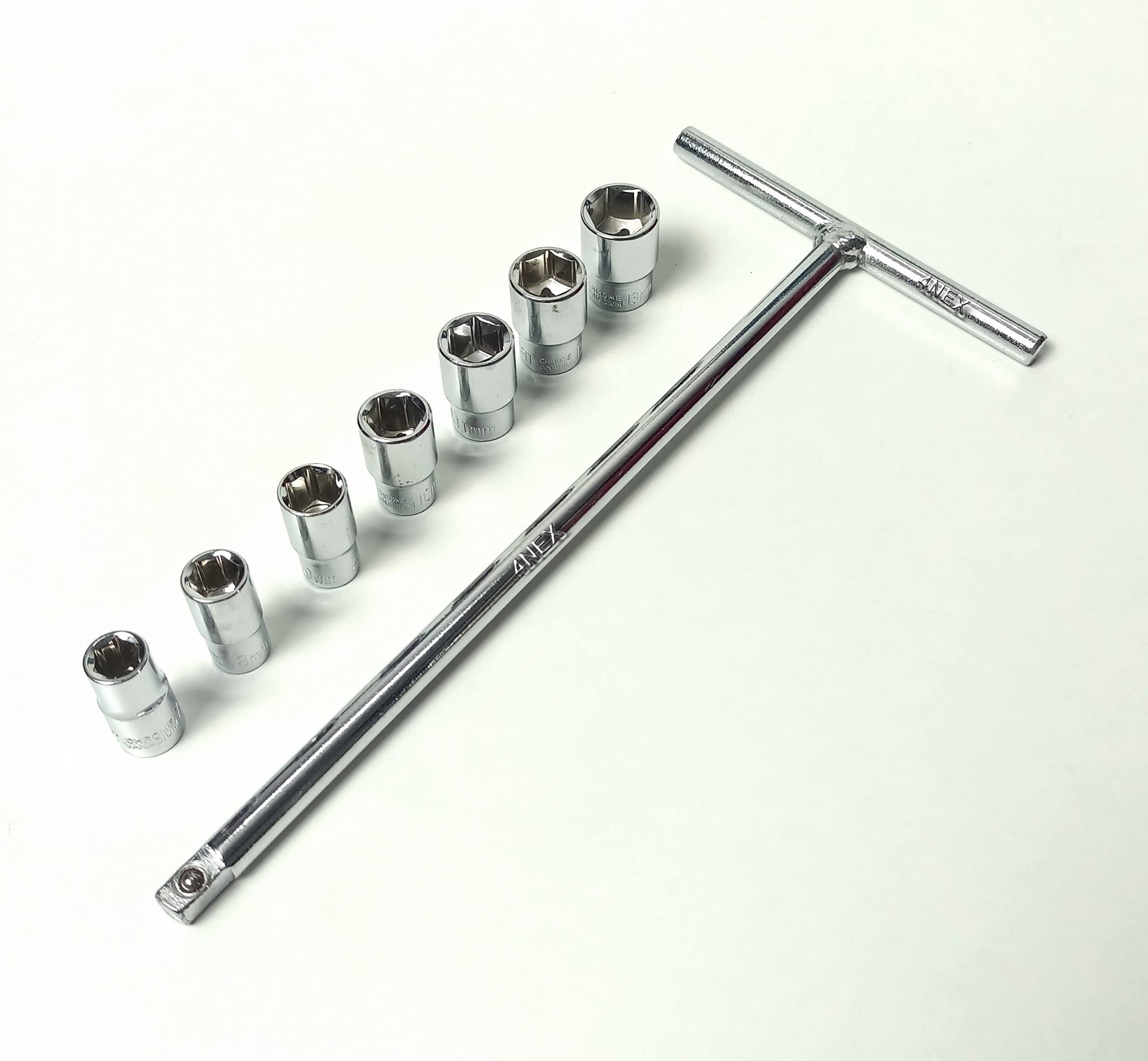 4 NEX 1/4" T - Handle With 7, 8, 9, 10, 11, 12, 13 Mm Sockets, Hardened Chrome Vanadium Steel, Diy Home And Professional Use, Anti-Slip Properties Combination Set (B0BZDK7XM6) Amazon Price History, Amazon Price Tracker