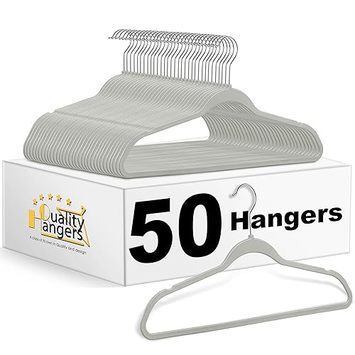 Clothes Set 50 Pack - Non-Velvet Plastic for Clothes -