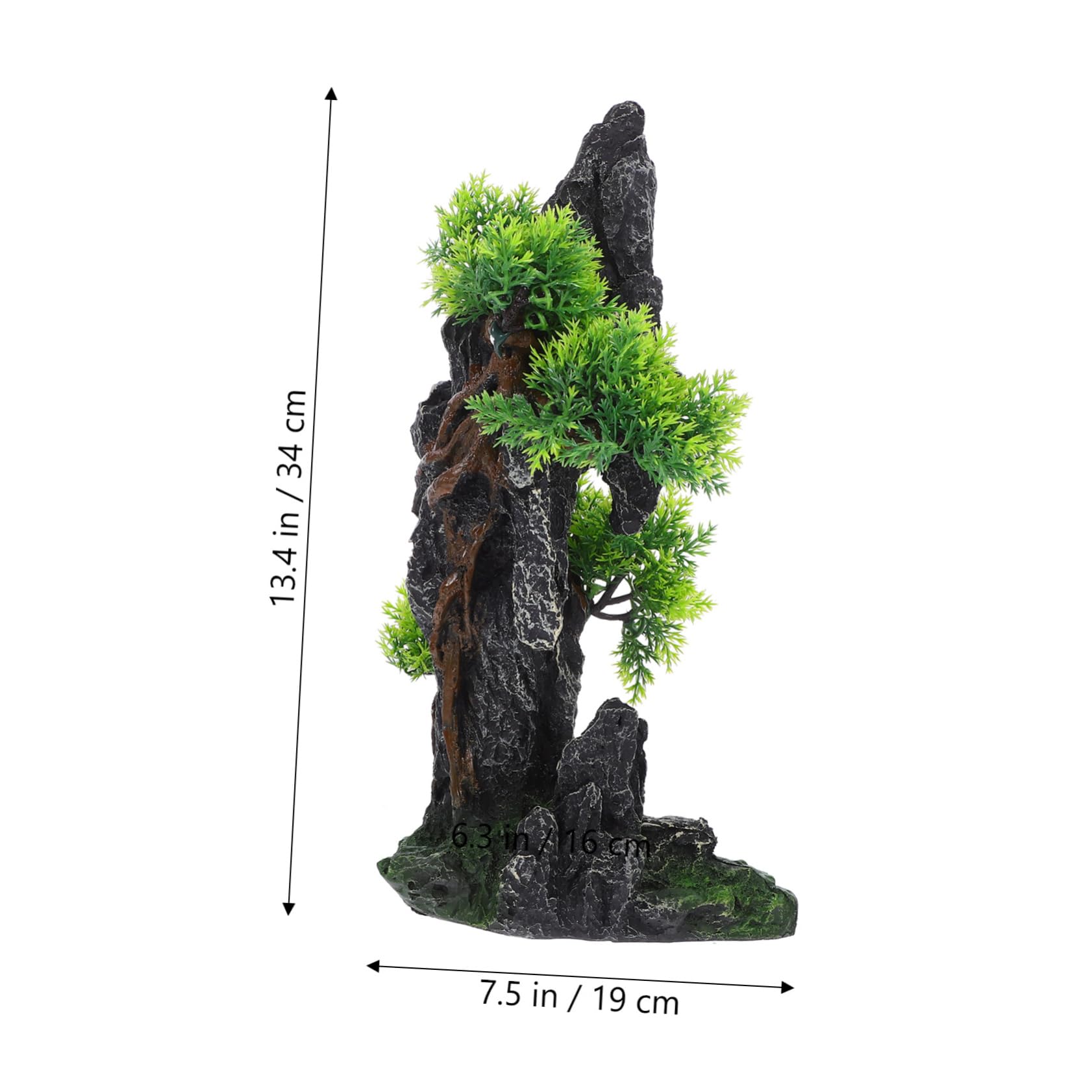 POPETPOP Decoraciones De Rocallas y Plantas Acuáticas Adorno para Acuario De Resina Figura Decorativa De Rocalla para Peceras Paisaje Artificial para Decoración De Roca Acuario